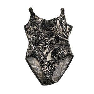 Catalina Black And White One Piece Swimsuit L